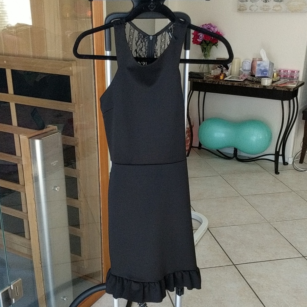 Black mini dress